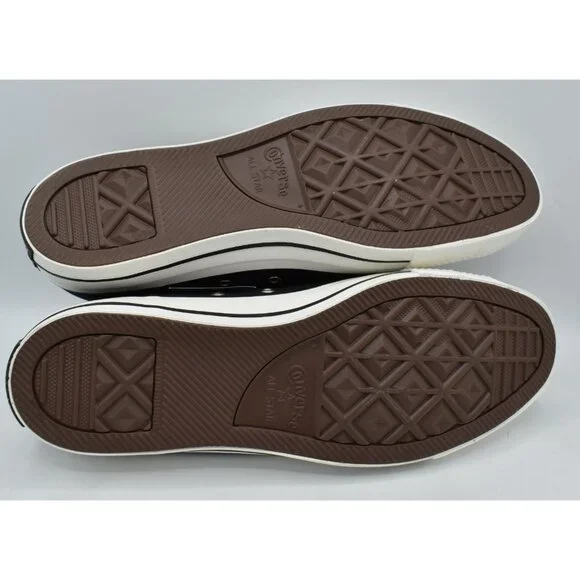 Converse Mens 12 Chuck Taylor All Star Black Grey Patchwork High Top Sneakers - Picture 5 of 13